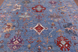 Blue Turkish Oushak Hand Knotted Wool Rug - 8' 4" X 9' 6" - Golden Nile