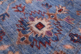 Blue Turkish Oushak Hand Knotted Wool Rug - 8' 4" X 9' 6" - Golden Nile