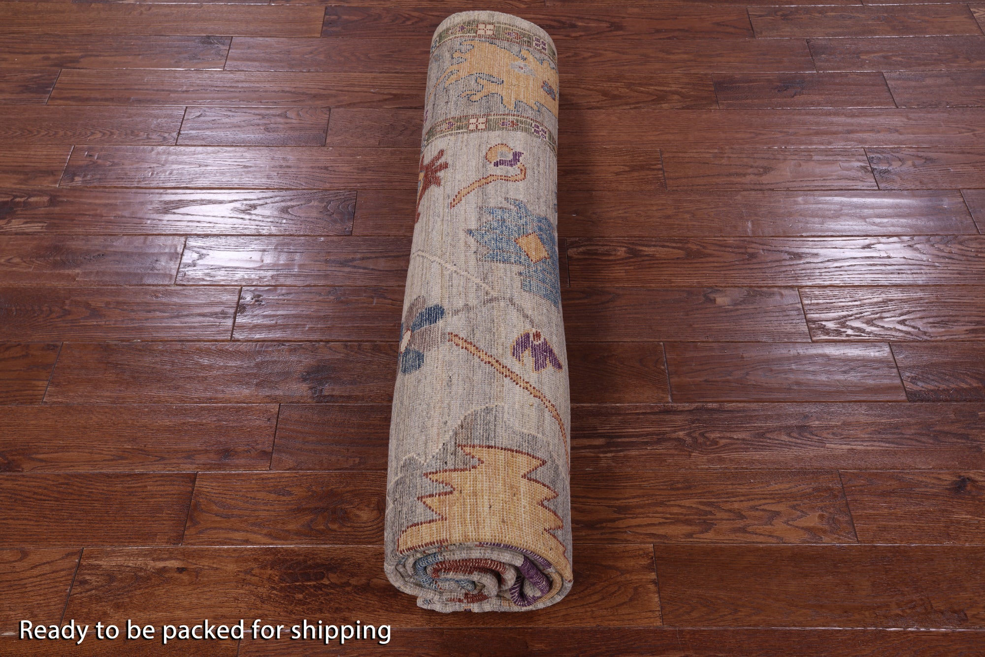 Grey Turkish Oushak Hand Knotted Wool Rug - 8' 0" X 10' 0" - Golden Nile