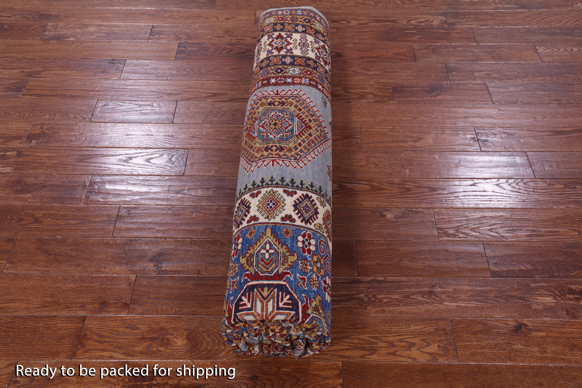 Super Kazak Hand Knotted Wool Rug - 9' 0" X 11' 10" - Golden Nile