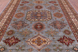 Super Kazak Hand Knotted Wool Rug - 9' 0" X 11' 10" - Golden Nile
