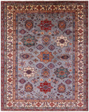 Super Kazak Hand Knotted Wool Rug - 7' 11" X 9' 11" - Golden Nile