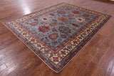 Super Kazak Hand Knotted Wool Rug - 7' 11" X 9' 11" - Golden Nile