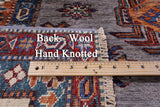 Super Kazak Hand Knotted Wool Rug - 7' 11" X 9' 11" - Golden Nile