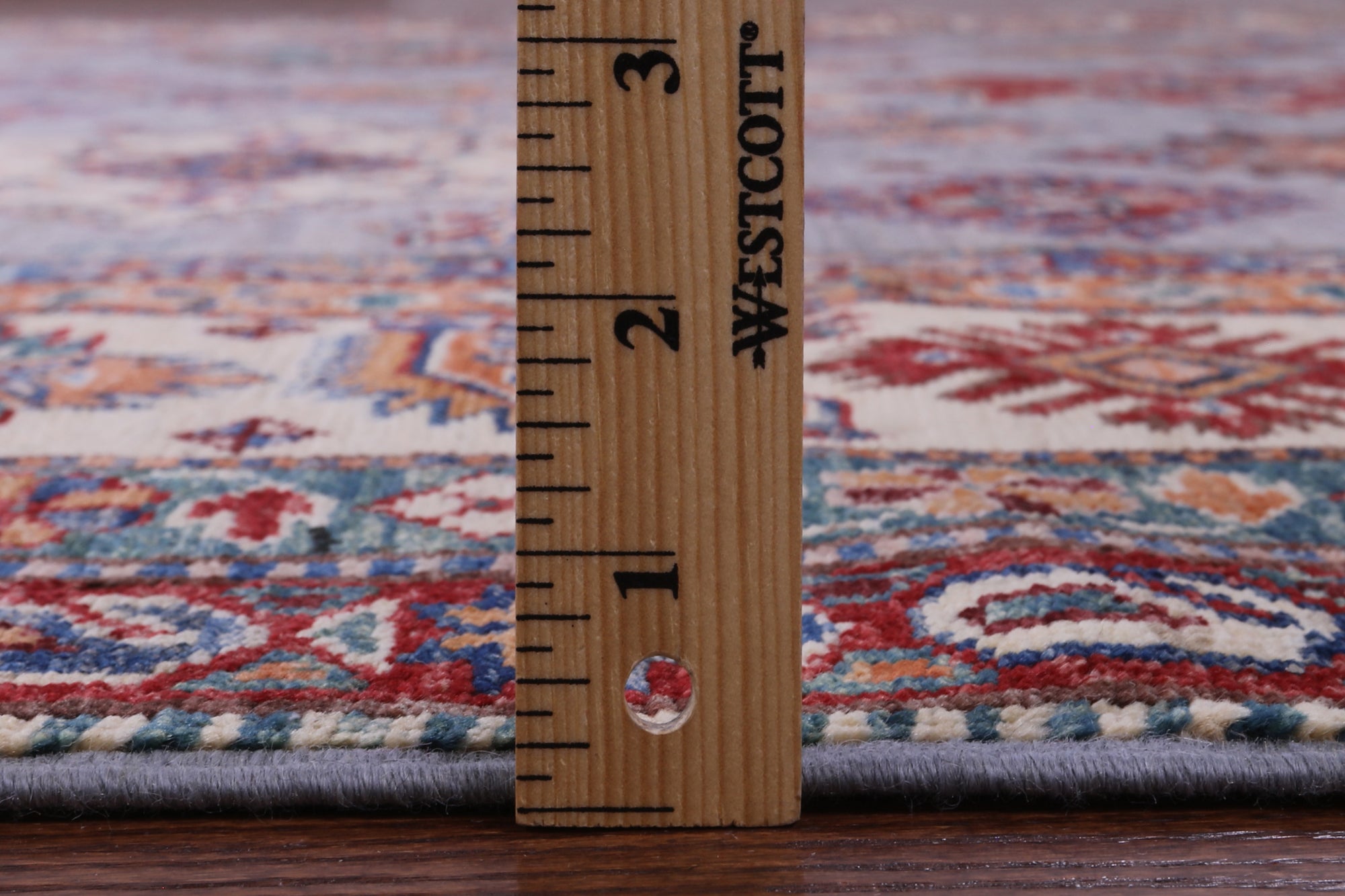 Super Kazak Hand Knotted Wool Rug - 7' 11" X 9' 11" - Golden Nile