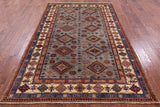 Super Kazak Hand Knotted Wool Rug - 5' 6" X 8' 4" - Golden Nile