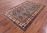 Super Kazak Hand Knotted Wool Rug - 5' 6" X 8' 4" - Golden Nile