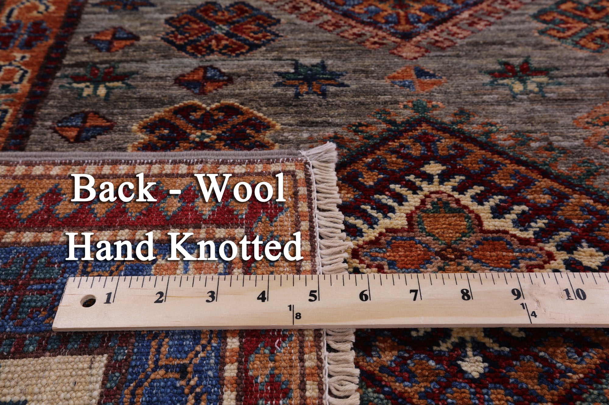Super Kazak Hand Knotted Wool Rug - 5' 6" X 8' 4" - Golden Nile
