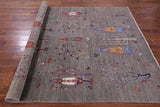 Tribal Persian Gabbeh Hand Knotted Wool Rug - 6' 8" X 9' 11" - Golden Nile