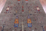 Tribal Persian Gabbeh Hand Knotted Wool Rug - 6' 8" X 9' 11" - Golden Nile