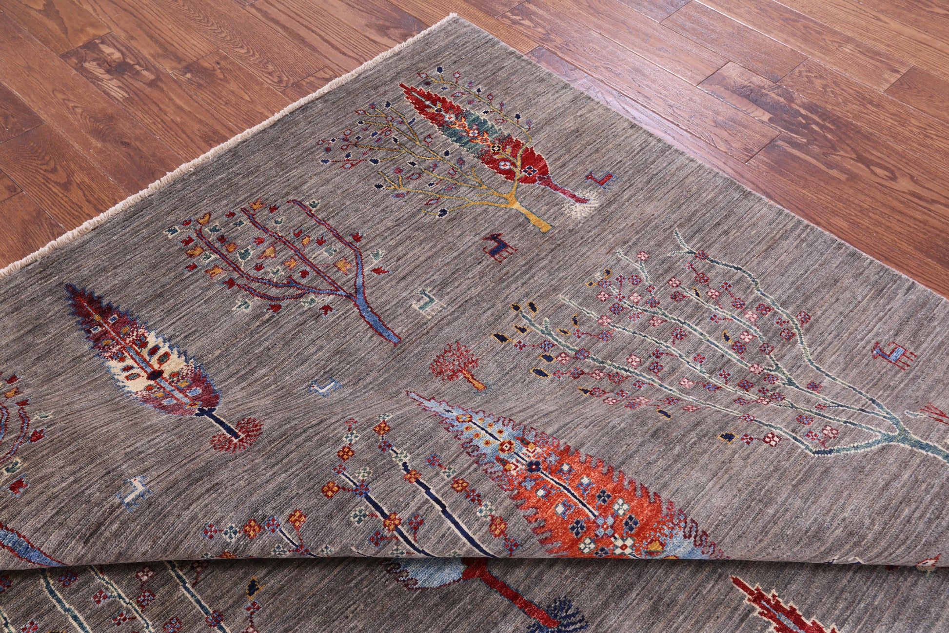 Tribal Persian Gabbeh Hand Knotted Wool Rug - 6' 8" X 9' 11" - Golden Nile