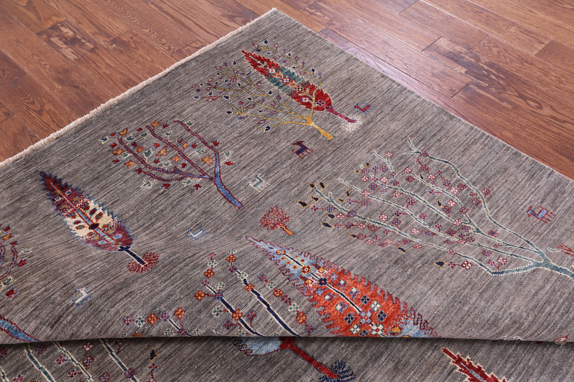 Tribal Persian Gabbeh Hand Knotted Wool Rug - 6' 8" X 9' 11" - Golden Nile