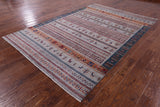 Tribal Persian Gabbeh Hand Knotted Wool Rug - 6' 6" X 9' 7" - Golden Nile