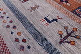 Tribal Persian Gabbeh Hand Knotted Wool Rug - 6' 6" X 9' 7" - Golden Nile
