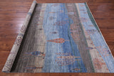 Tribal Persian Gabbeh Hand Knotted Wool Rug - 8' 1" X 9' 6" - Golden Nile