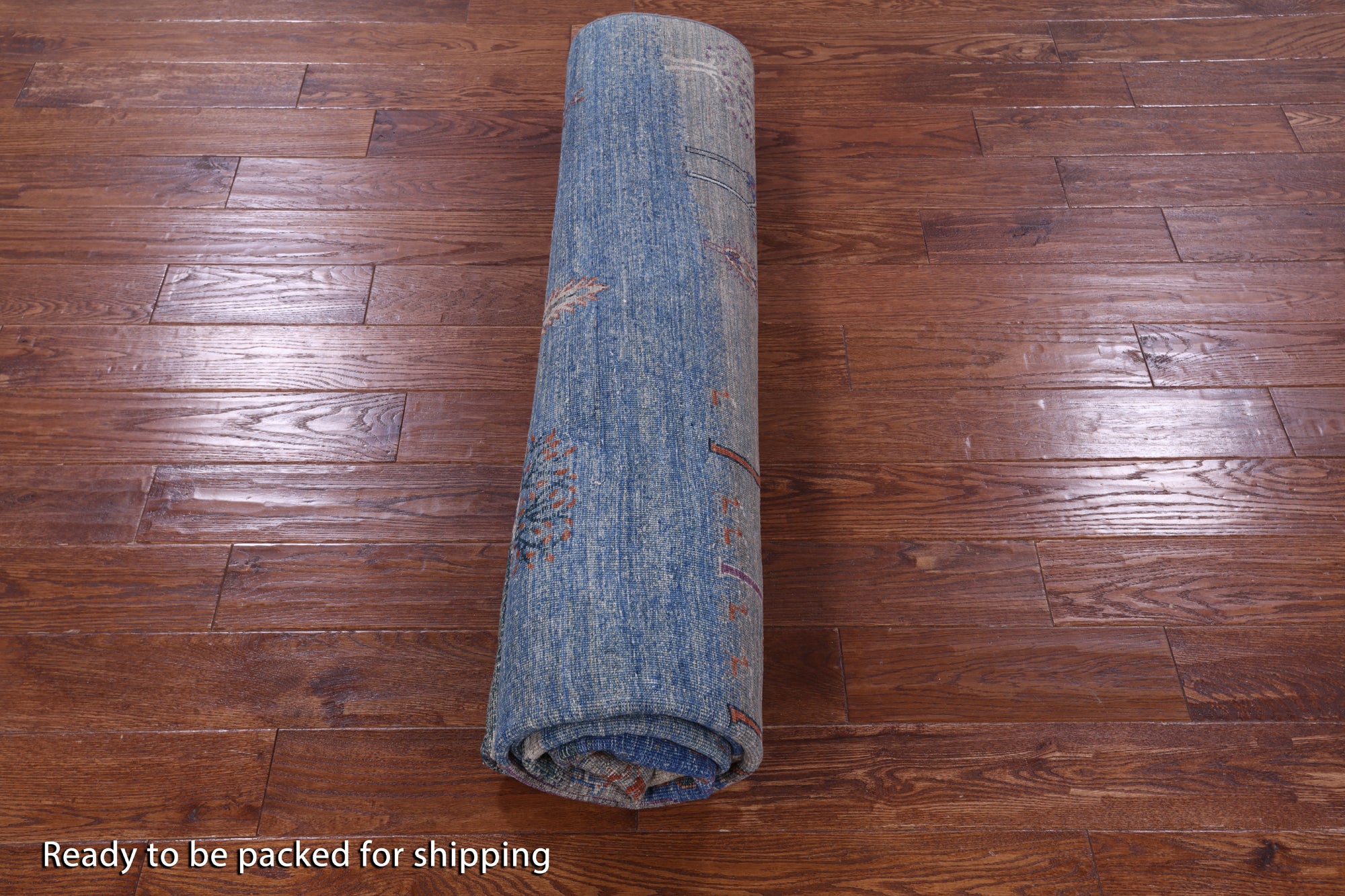 Tribal Persian Gabbeh Hand Knotted Wool Rug - 8' 1" X 9' 6" - Golden Nile