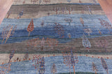 Tribal Persian Gabbeh Hand Knotted Wool Rug - 8' 1" X 9' 6" - Golden Nile