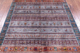 Tribal Persian Gabbeh Hand Knotted Wool Rug - 5' 6" X 8' 0" - Golden Nile