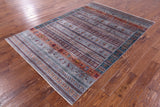 Tribal Persian Gabbeh Hand Knotted Wool Rug - 5' 6" X 8' 0" - Golden Nile