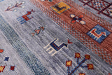Tribal Persian Gabbeh Hand Knotted Wool Rug - 5' 6" X 8' 0" - Golden Nile