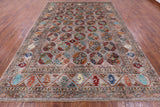 Turkmen Ersari Hand Knotted Wool Rug - 8' 9" X 11' 11" - Golden Nile