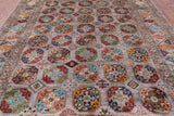 Turkmen Ersari Hand Knotted Wool Rug - 8' 9" X 11' 11" - Golden Nile