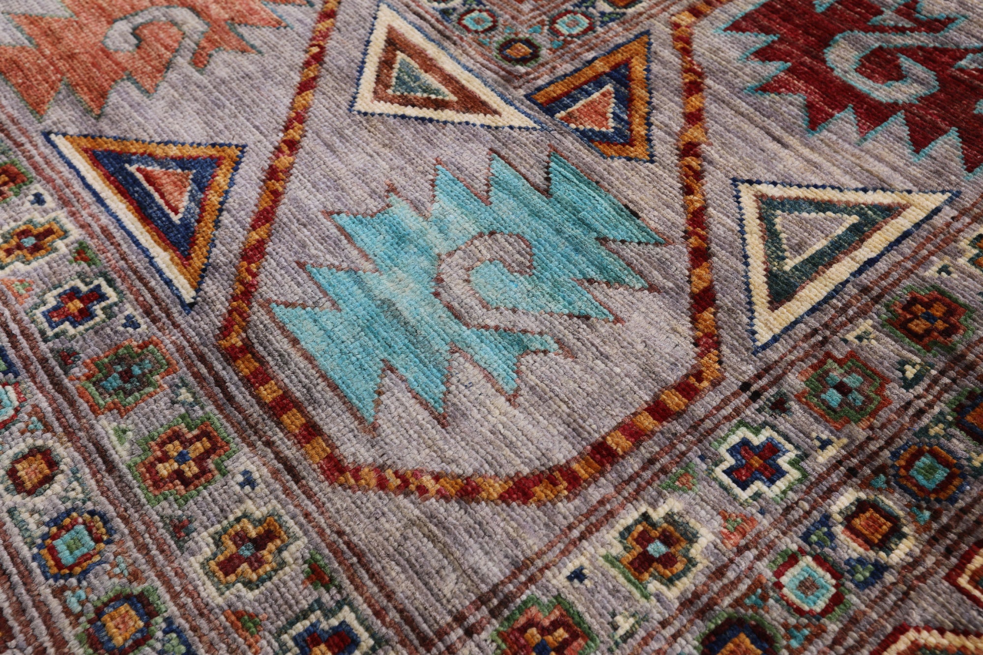 Turkmen Ersari Hand Knotted Wool Rug - 8' 9" X 11' 11" - Golden Nile