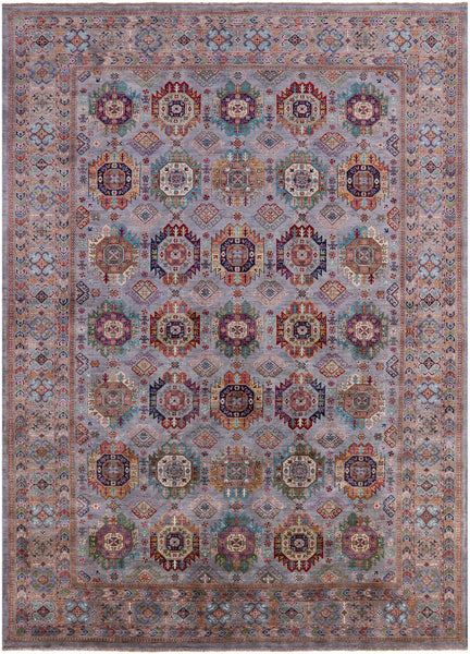 Turkmen Ersari Handmade Wool Rug - 8' 8" X 12' 0" - Golden Nile