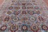 Turkmen Ersari Handmade Wool Rug - 8' 8" X 12' 0" - Golden Nile