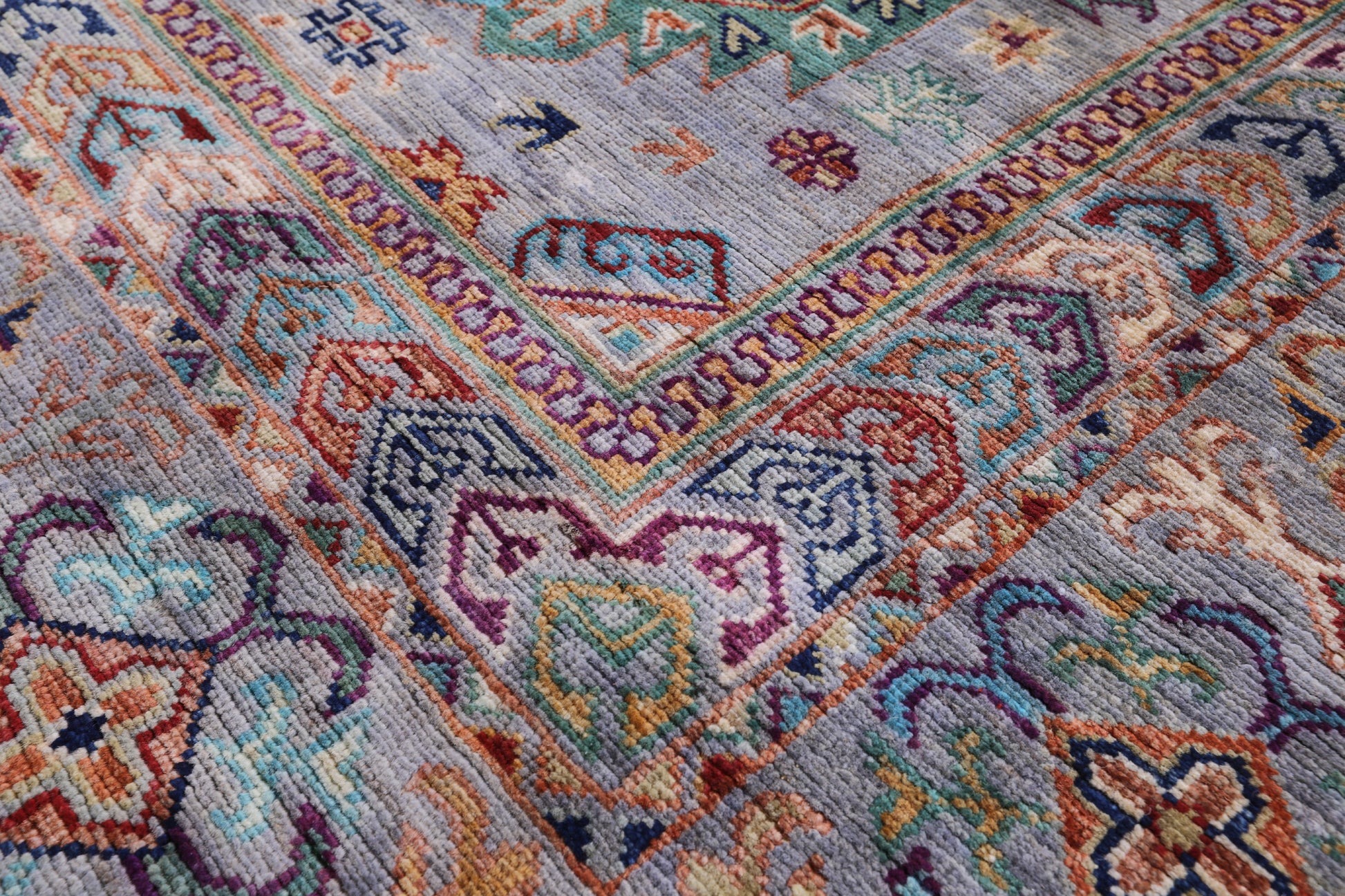 Turkmen Ersari Handmade Wool Rug - 8' 8" X 12' 0" - Golden Nile