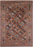 Turkmen Ersari Hand Knotted Wool Rug - 5' 8" X 8' 0" - Golden Nile