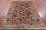 Turkmen Ersari Hand Knotted Wool Rug - 5' 8" X 8' 0" - Golden Nile