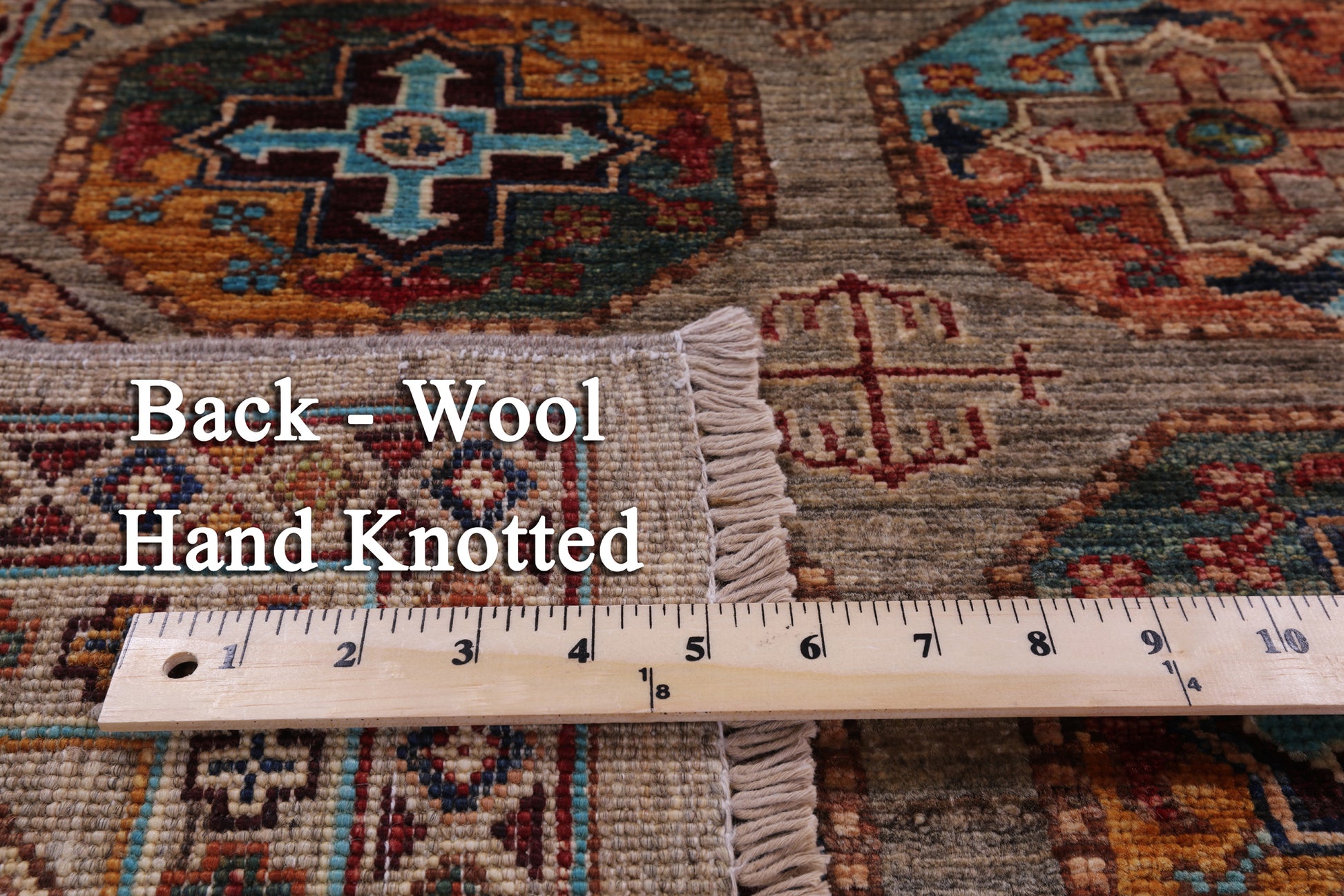 Turkmen Ersari Hand Knotted Wool Rug - 5' 8" X 8' 0" - Golden Nile