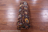 Brown Persian Tabriz Hand Knotted Wool Rug - 6' 11" X 10' 0" - Golden Nile