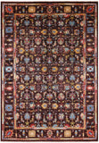 Brown Persian Tabriz Hand Knotted Wool Rug - 6' 11" X 10' 0" - Golden Nile