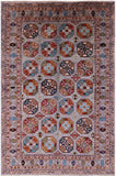Turkmen Ersari Hand Knotted Wool Rug - 6' 9" X 10' 6" - Golden Nile