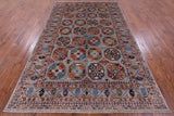 Turkmen Ersari Hand Knotted Wool Rug - 6' 9" X 10' 6" - Golden Nile