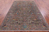 Peshawar Hand Knotted Wool Rug - 6' 9" X 10' 1" - Golden Nile