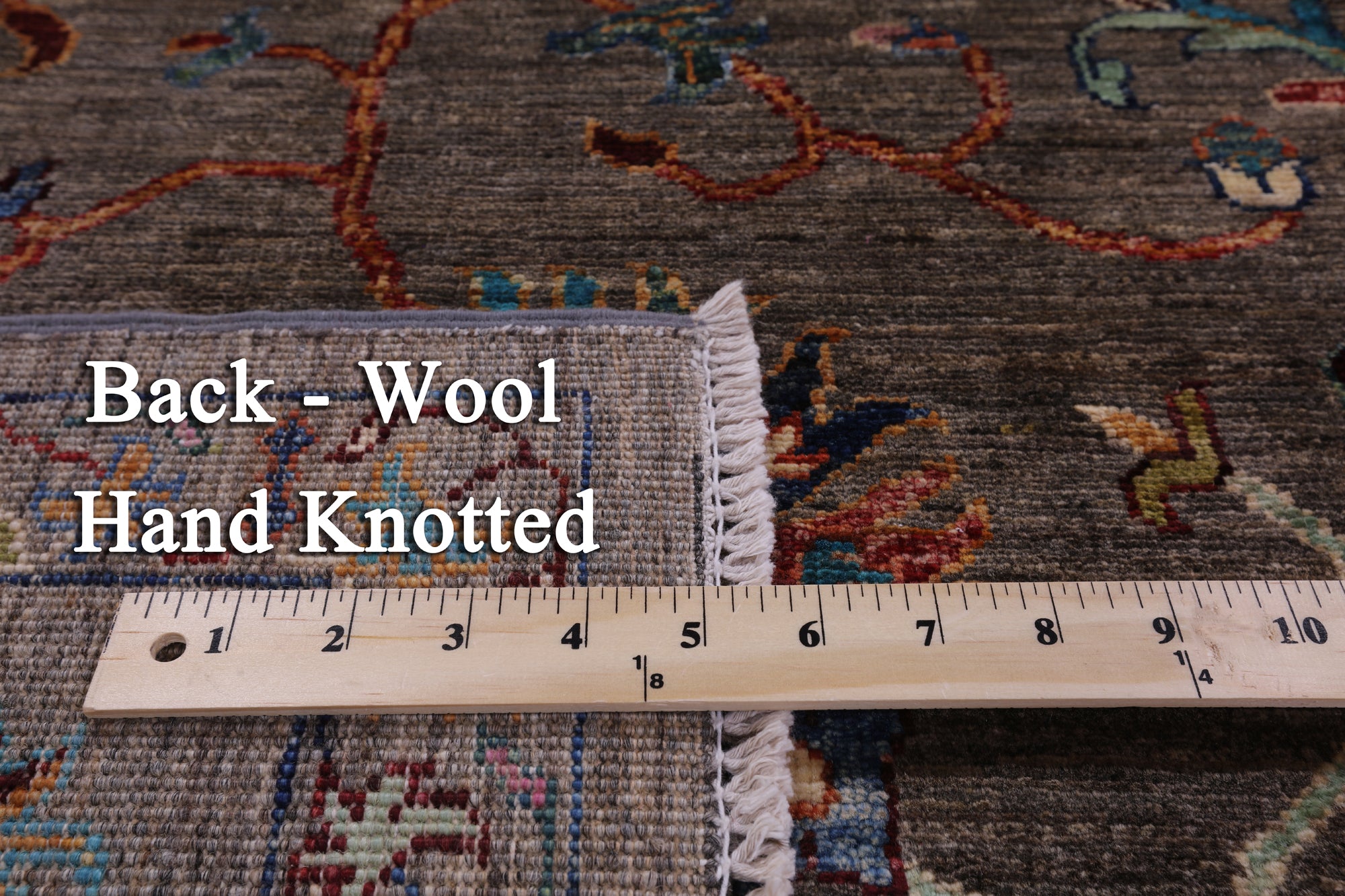 Peshawar Hand Knotted Wool Rug - 6' 9" X 10' 1" - Golden Nile