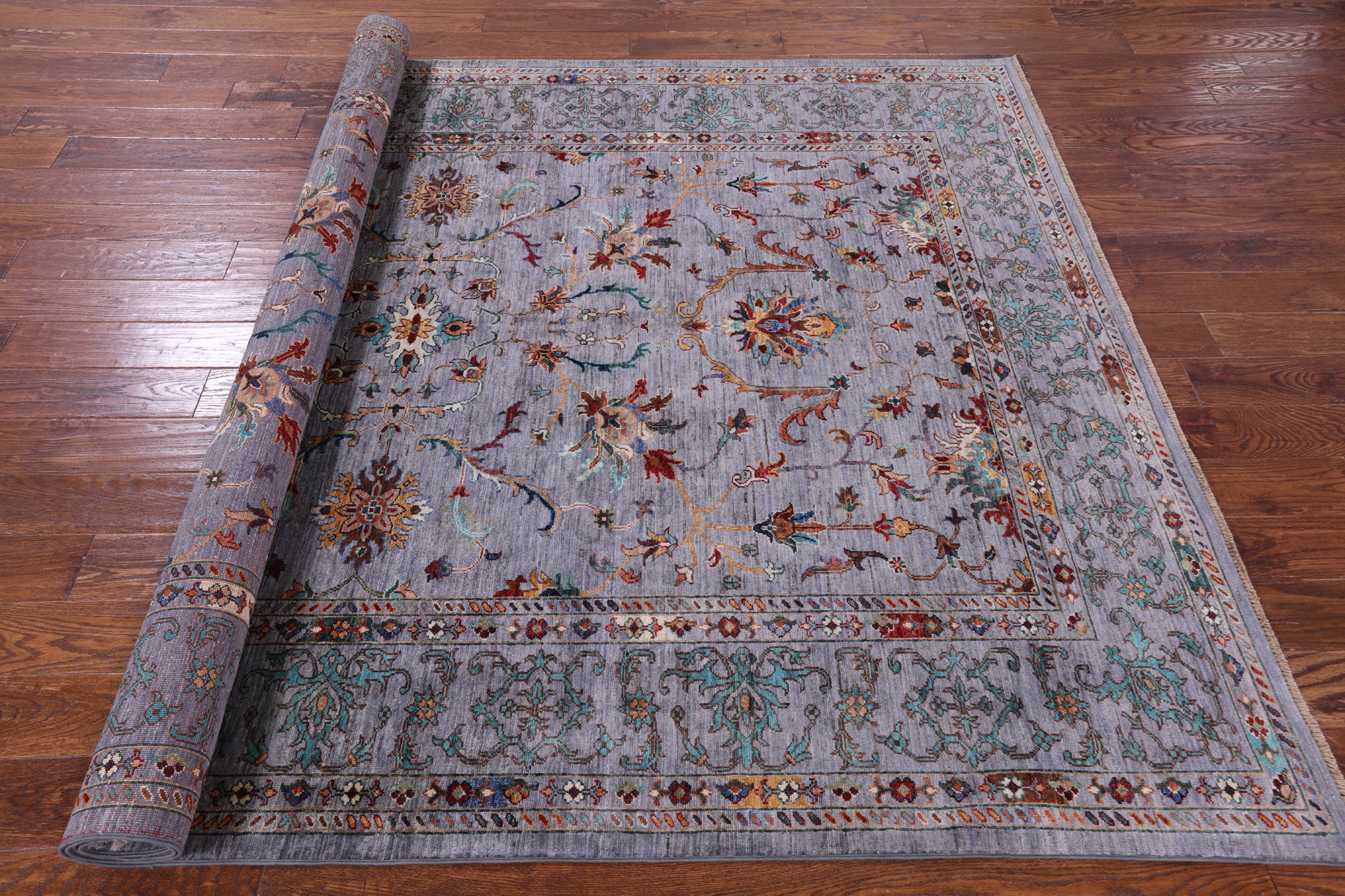 Peshawar Hand Knotted Wool Rug - 6' 8" X 9' 7" - Golden Nile