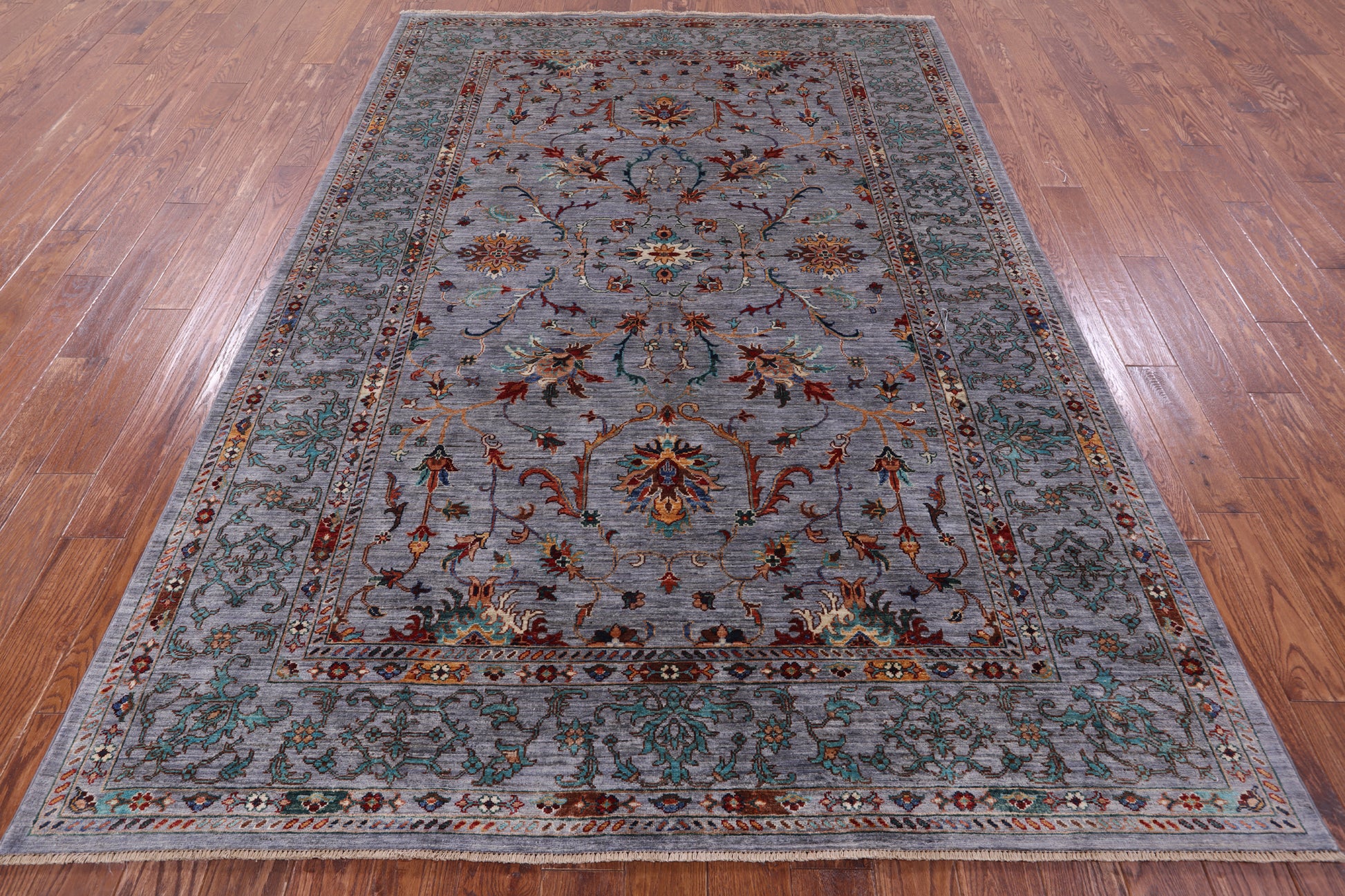 Peshawar Hand Knotted Wool Rug - 6' 8" X 9' 7" - Golden Nile