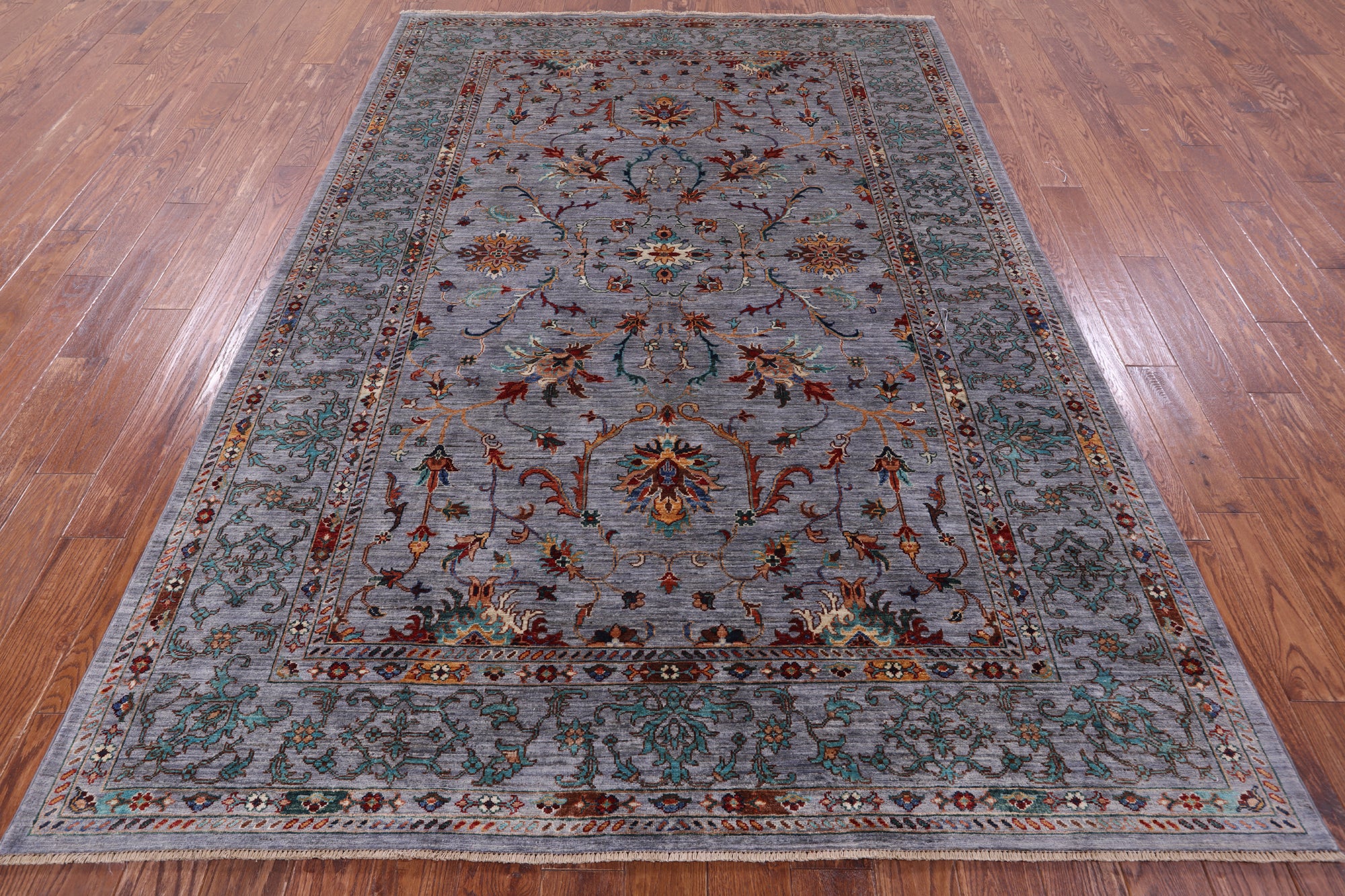 Peshawar Hand Knotted Wool Rug - 6' 8" X 9' 7" - Golden Nile