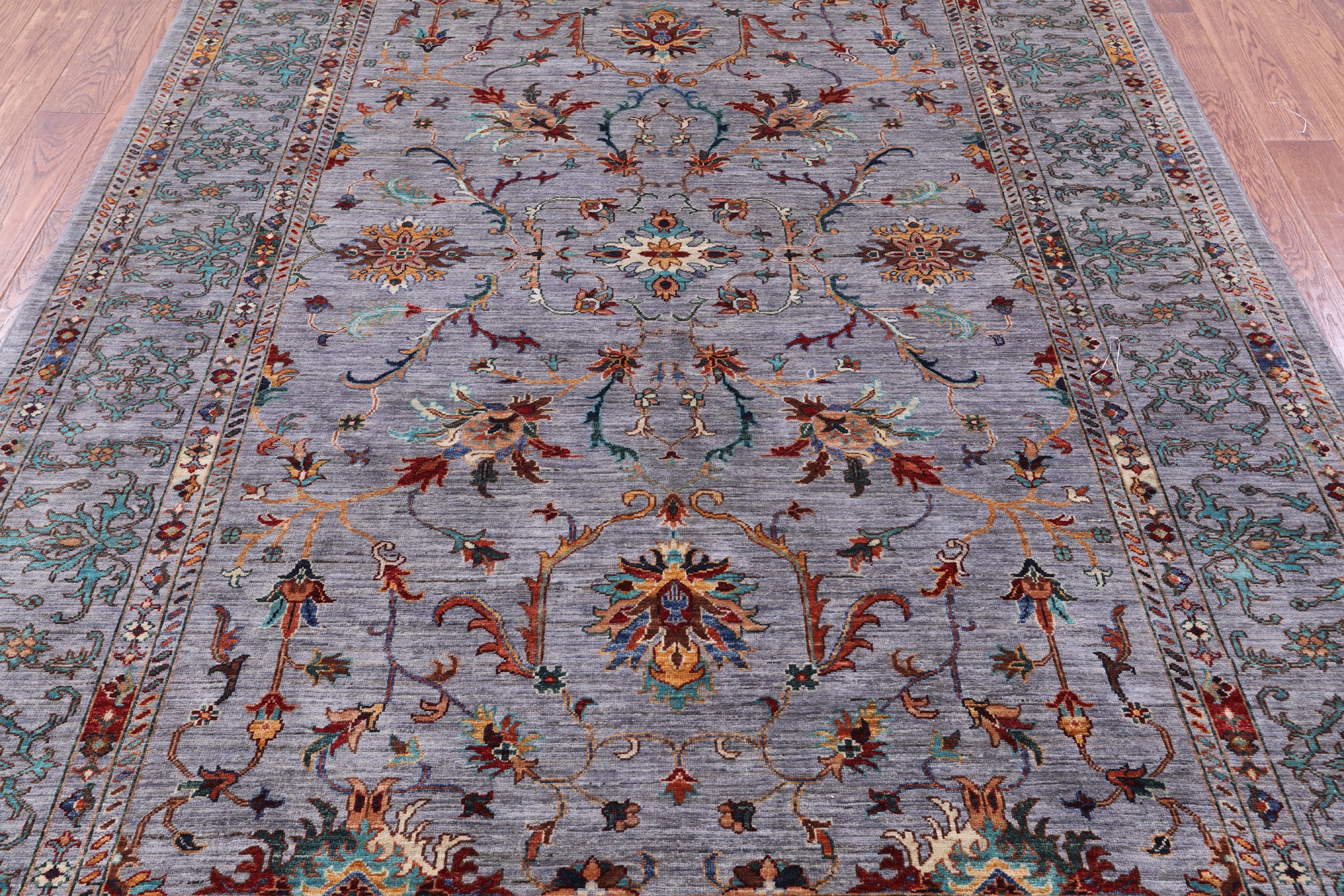 Peshawar Hand Knotted Wool Rug - 6' 8" X 9' 7" - Golden Nile