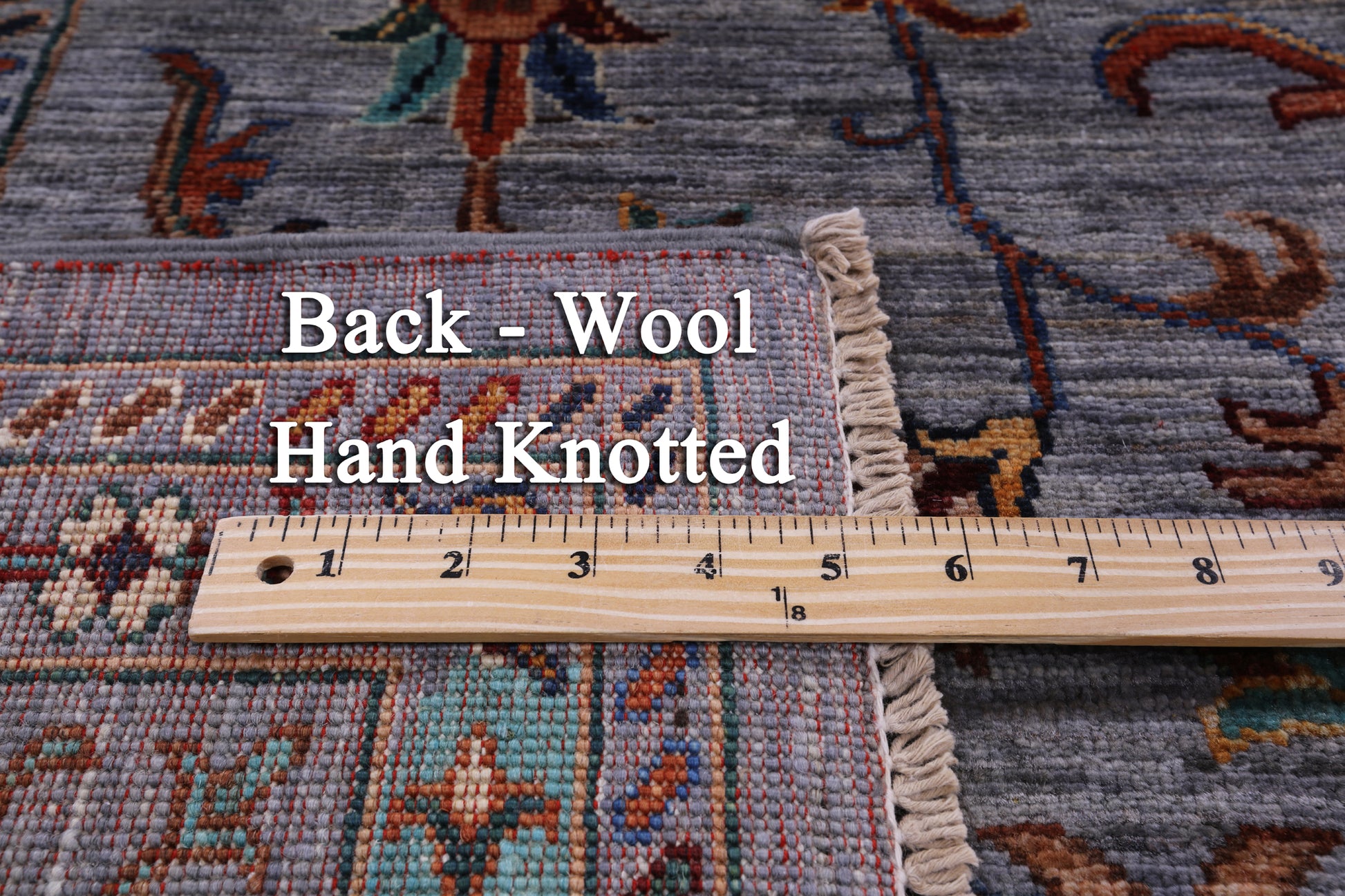 Peshawar Hand Knotted Wool Rug - 6' 8" X 9' 7" - Golden Nile
