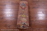 Brown Peshawar Hand Knotted Wool Rug - 6' 9" X 10' 1" - Golden Nile
