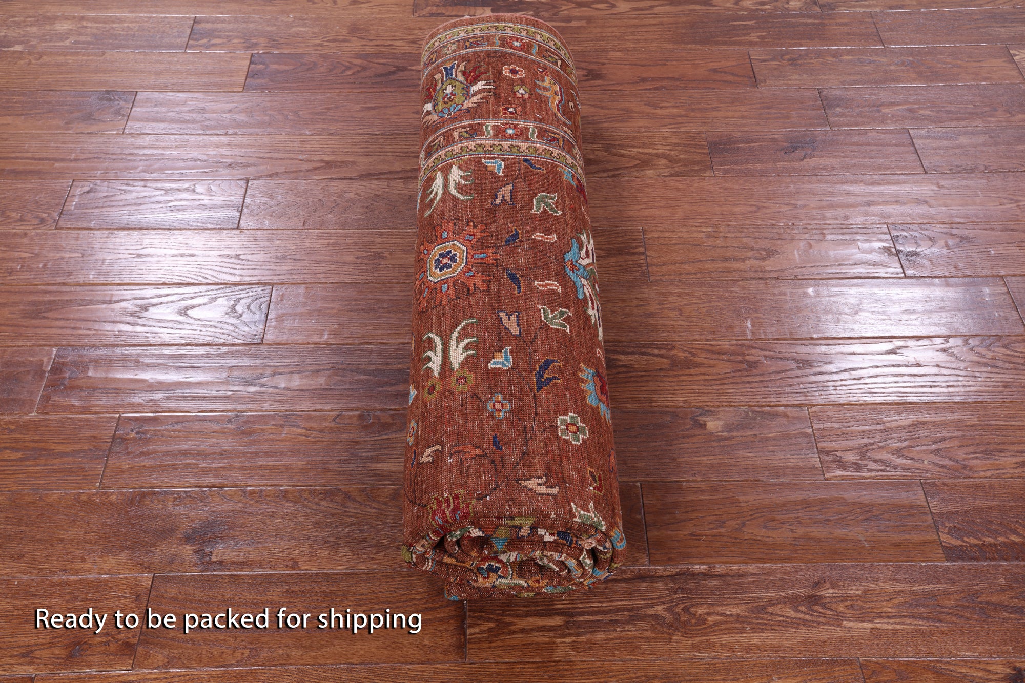 Brown Peshawar Hand Knotted Wool Rug - 6' 9" X 10' 0" - Golden Nile