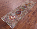 Turkmen Ersari Hand Knotted Wool Runner Rug - 2' 9" X 9' 3" - Golden Nile