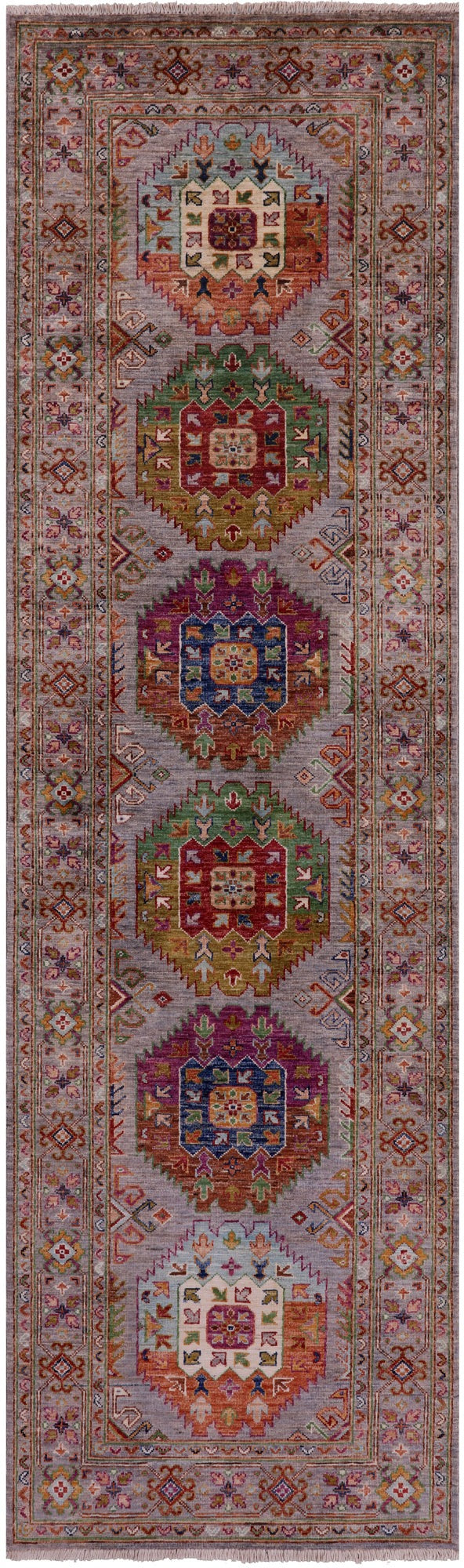 Turkmen Ersari Hand Knotted Wool Runner Rug - 2' 9" X 9' 3" - Golden Nile