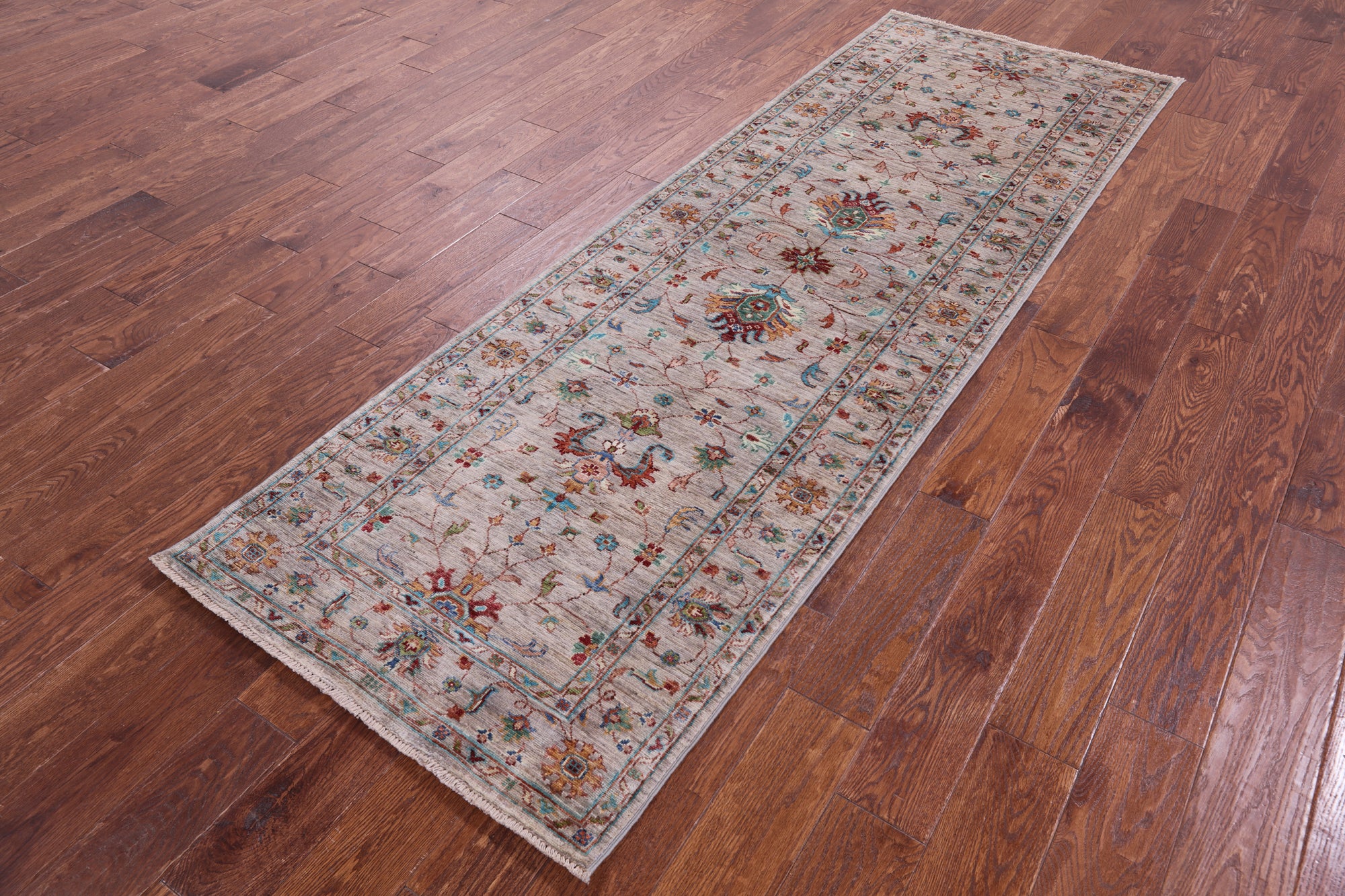 Peshawar Hand Knotted Wool Runner Rug - 2' 10" X 8' 8" - Golden Nile