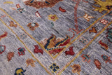 Grey Peshawar Hand Knotted Wool Runner Rug - 2' 8" X 9' 8" - Golden Nile